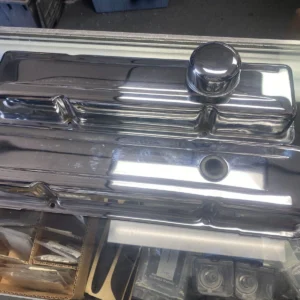 Smooth Chrome Short Valve Covers For 1958 - 1986 Small Block Chevy SBC 283 - 400